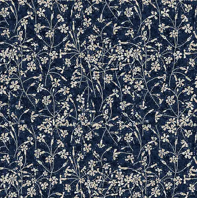Roller blind for large window flowers pattern