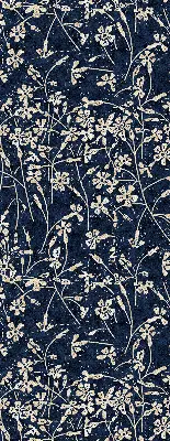 Roller blind for large window flowers pattern