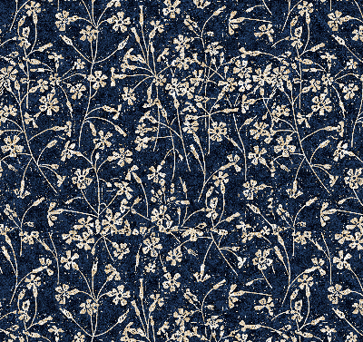 Roller blind for large window Flowers