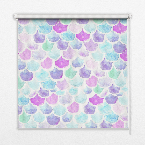 Fabric roller blind Colorful scales