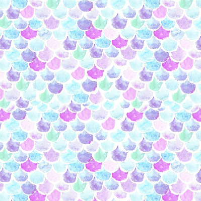 Fabric roller blind colorful scales pattern