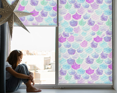 Fabric roller blind Colorful scales