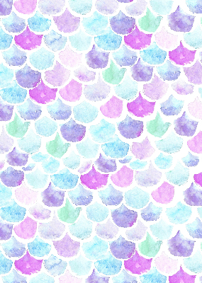 Fabric roller blind Colorful scales