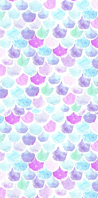 Fabric roller blind colorful scales pattern
