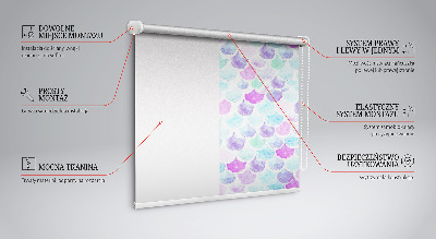 Fabric roller blind Colorful scales