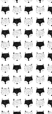 Modern roller blind Drawn fox heads