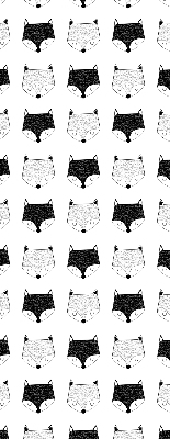 Modern roller blind Drawn fox heads