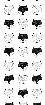 Modern roller blind Drawn fox heads