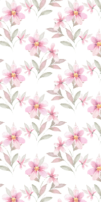 Fabric roller blind Pink flowers