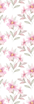 Fabric roller blind Pink flowers