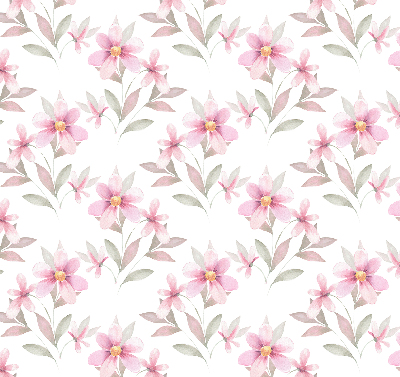 Fabric roller blind Pink flowers