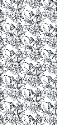 Modern roller blind Drawn flowers