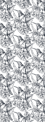Modern roller blind Drawn flowers