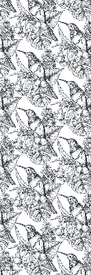 Modern roller blind Drawn flowers
