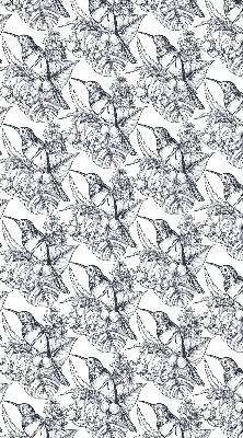 Modern roller blind Drawn flowers