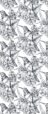 Modern roller blind Drawn flowers