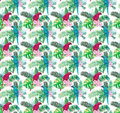 Roller blind for large window parrots print