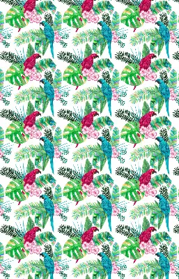 Roller blind for large window parrots print