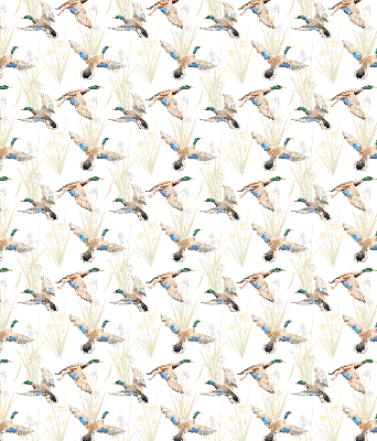 Fabric roller blind Flying ducks