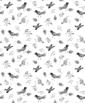 Modern roller blind Drawn birds and leaves
