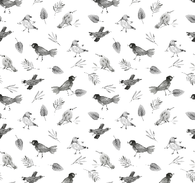 Modern roller blind Drawn birds and leaves