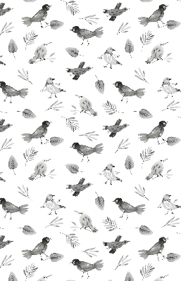 Modern roller blind Drawn birds and leaves