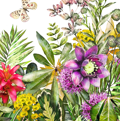 Roller blind for large window Flowers
