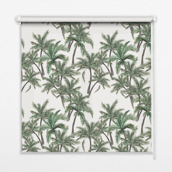 Fabric roller blind Palm trees