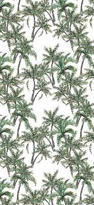 Fabric roller blind palm trees pattern