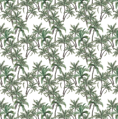 Fabric roller blind Palm trees