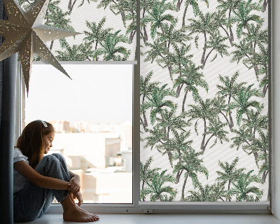 Fabric roller blind Palm trees