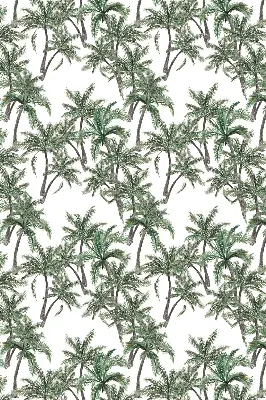 Fabric roller blind palm trees pattern