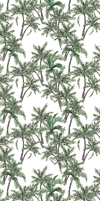 Fabric roller blind palm trees pattern