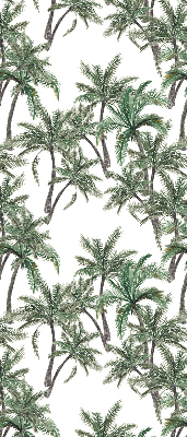 Fabric roller blind palm trees pattern