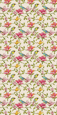 Modern roller blind Birds on flowers