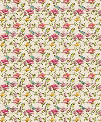 Modern roller blind Birds on flowers