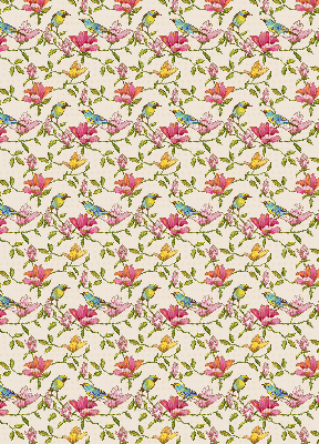 Modern roller blind Birds on flowers