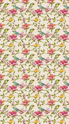 Modern roller blind Birds on flowers