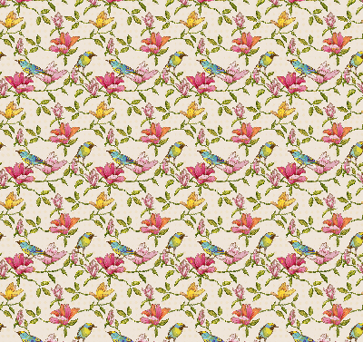Modern roller blind Birds on flowers