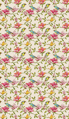 Modern roller blind Birds on flowers