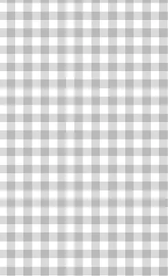 Roller blind for large window in gray checks