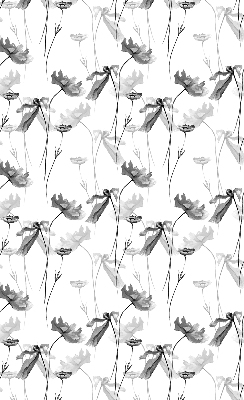 Fabric roller blind Drawn flowers