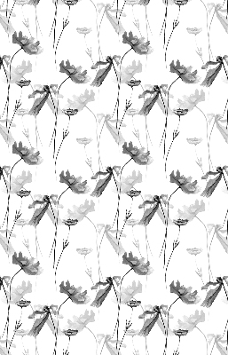 Fabric roller blind Drawn flowers
