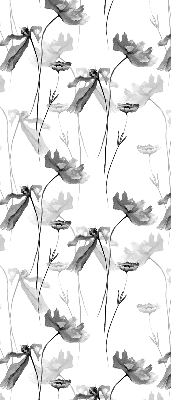Fabric roller blind Drawn flowers