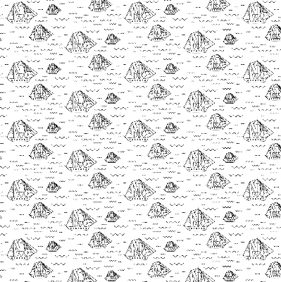 Roller blind for large windows drawn ships design