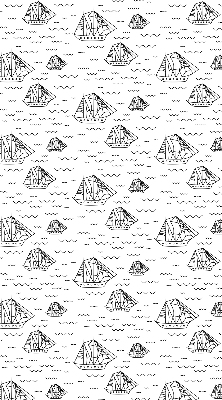 Roller blind for large window Drawn ships