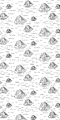 Roller blind for large window Drawn ships