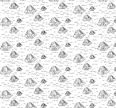 Roller blind for large window Drawn ships