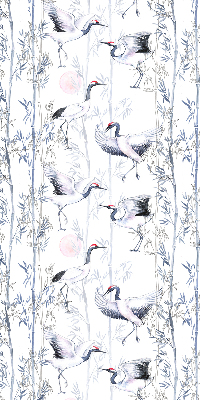 Modern roller blind Herons and trees