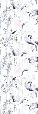 Modern roller blind Herons and trees